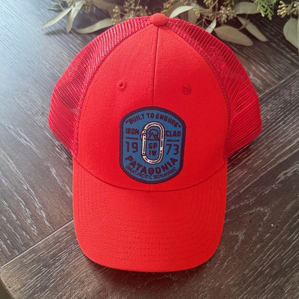 Patagonia Vibrant Red Cap with Blue Patch